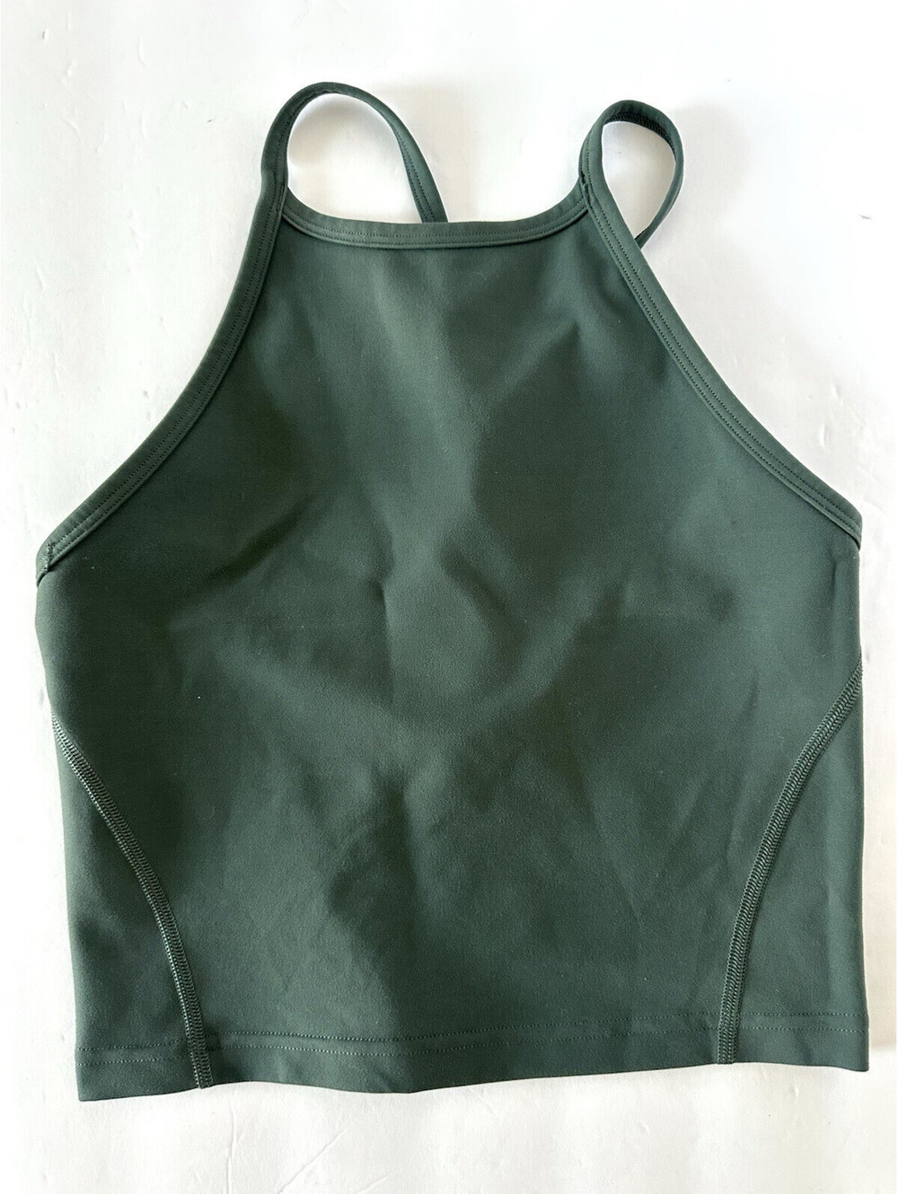 Lululemon Energy Sports Bra Green S Crossback Pullover Wireless Women Logo